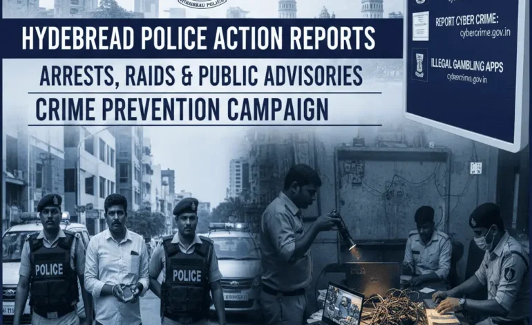  Hyderabad Police Action Update 2026: Arrests, Raids and Public Safety Advisories Issued