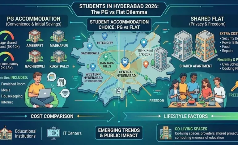  PG vs Flat in Hyderabad 2026 | Cost Comparison for Students