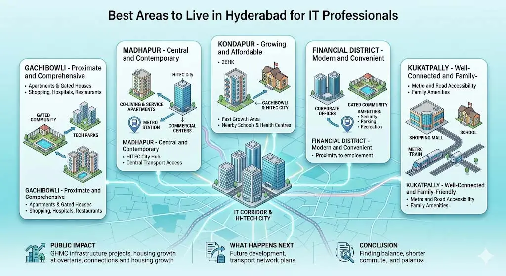 Top 5 Best Areas to Live in Hyderabad for IT Professionals (2026 Guide)