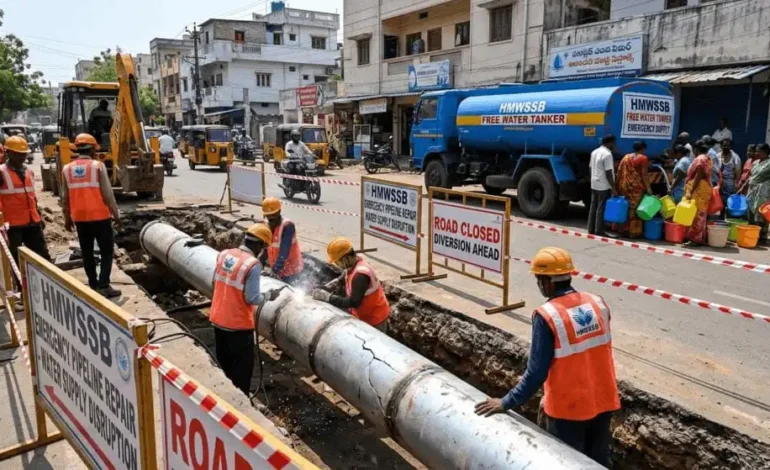  Water Supply Disruption in Hyderabad: Areas Affected, Repair Work and Restoration Timeline