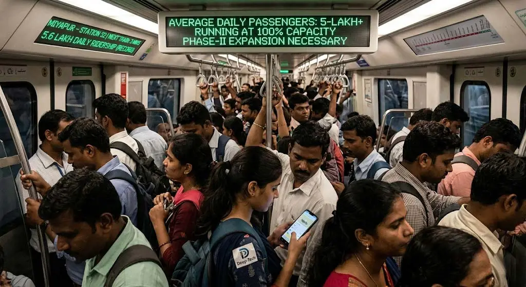 Daily Ridership Crosses 5 Lakh Mark