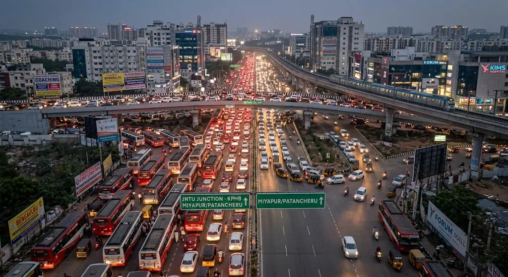 JNTU & KPHB – High-Density Residential Congestion