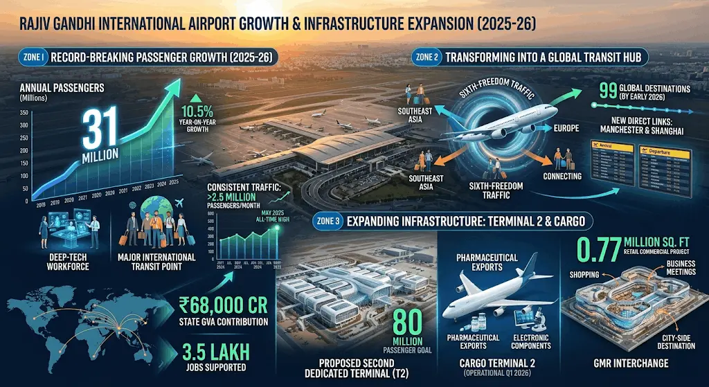 Hyderabad Airport Records Historic Passenger Growth
