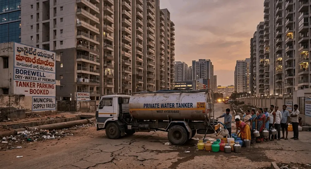 Hyderabad Water Tanker Demand Surges in 2026 – Why West Hyderabad Depends on Private Water