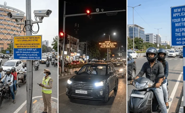 Hyderabad Traffic Fines Increased in 2026 New Rules Every Driver Must Know