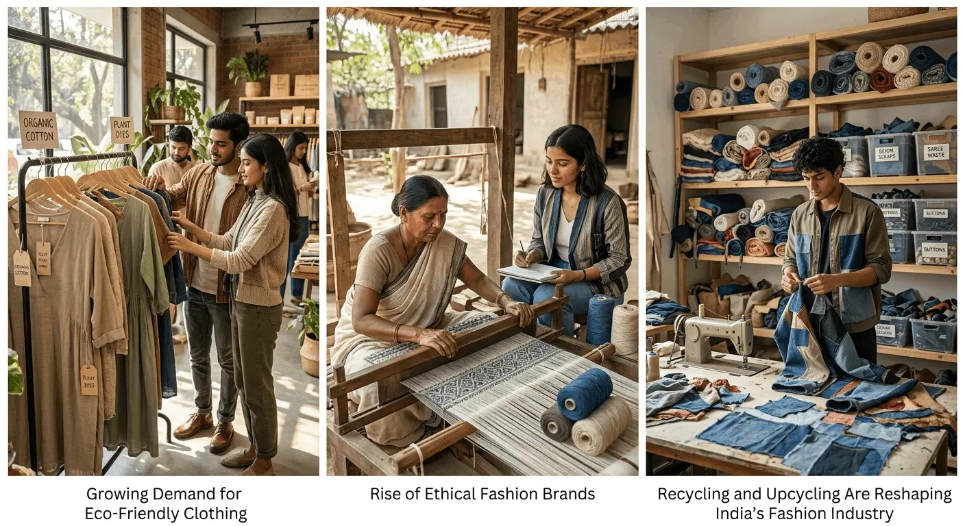 Sustainable Fashion Trends in India 2026 with eco-friendly clothing and ethical fashion brands