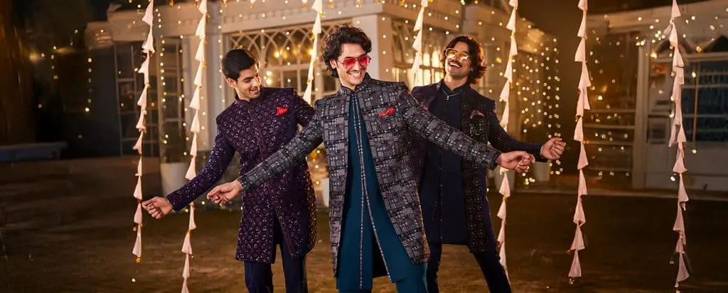 Modern groom sherwani wedding outfit India